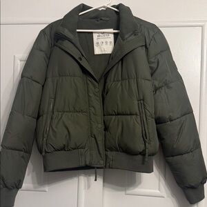 Hollister Olive Green Puffer Jacket